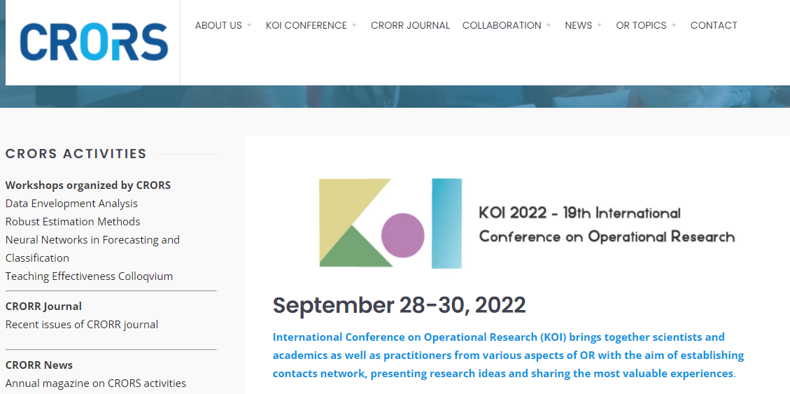 CIAS sessions at KOI 2022 Conference